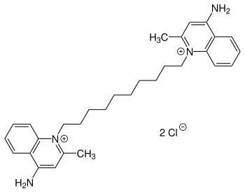 Strukturformel von Dequaliniumchlorid