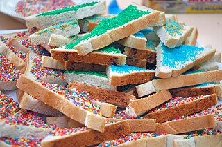 <span class="mw-page-title-main">Fairy bread</span> Bread topped with nonpareils