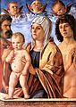 Madonna and child with St Peter and St Sebastian by Giovanni Bellini, 1487