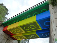 View of Germany's Lego Bridge from below Legobrucke Wuppertal 3.jpg