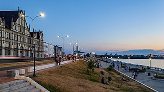 Lower-Volga River embankment