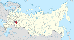 Localização da República do Tartaristão na Rússia.