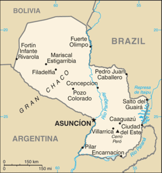 Map of the Paraguay