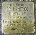 Stolperstein für Manfred Horowitz in der Kaiser-Wilhelm-Straße.