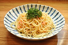 Tarako spaghetti [ja] (tarakosupagetsutei
) Tarako spaghetti.jpg