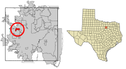 Location of Lake Worth in Tarrant County, Texas