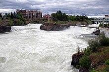 Two suspension bridges provide up-close viewing of the Upper Falls.