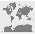 Image 35Areal distortion caused by Mercator projection (from Cartography)
