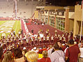 The Spirit of Troy give a traditional post-game concert in Donald W. Reynolds Razorback Stadium in Fayetteville