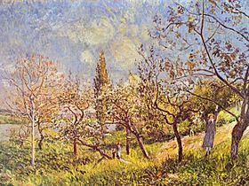 Sisley: Orchard in spring, 1881