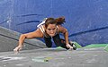 Anna Stöhr a Monaco nell'ultima prova di boulder della Coppa del mondo di arrampicata 2012