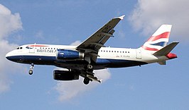 Airbus A319 van British Airways