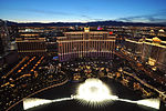 Fountains of Bellagio från Paris Las Vegas hotel.