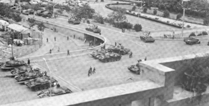 Chinese tanks in Beijing, July 1989