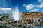 4. Geysir vid ett av sina numera relativt fåtaliga utbrott.