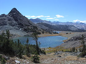 Gaylor Lakes at the boundary of Yosemite