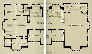 2nd floor plan, 1896.