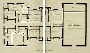 3rd floor plan, 1896.