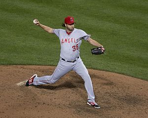 Grilli with the Los Angeles Angels of Anaheim Jason Grilli (14786659775).jpg