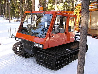 <span class="mw-page-title-main">Snowcat</span> Enclosed-cab, truck-sized, fully tracked vehicle designed for over-snow travel