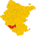 Collocatio finium Municipii in Provincia Arretina.