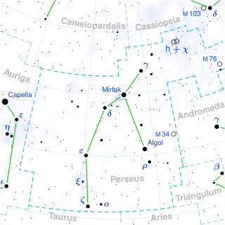 <span class="mw-page-title-main">34 Persei</span> Binary star system in the constellation Perseus