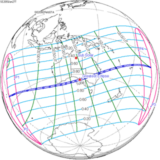 <span class="mw-page-title-main">Solar eclipse of January 27, 2093</span> Total eclipse