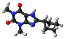 Ball-and-stick model of the 8-CPT molecule