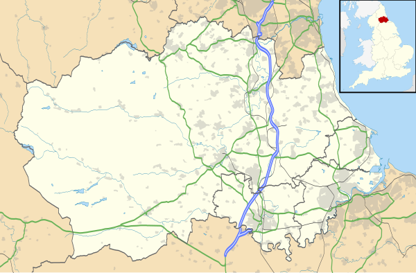 Mapa konturowa Durham