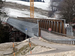 Behelfsbrücke neben der Echelsbacher Brücke (2018)