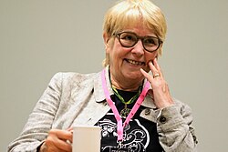 Kersti Juva Finncon-tapahtumassa 2019.