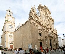 Three-quarter view of the Gallipoli Cathedral