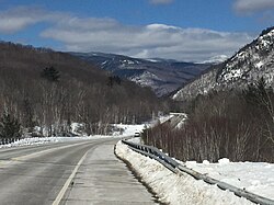 Looking north along U.S. Route 302 in Hart's Location