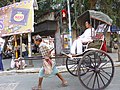 Rickshaw e Calcutta, en India.