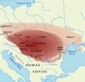 Image 1Germanic and other tribes within the Hun-dominated areas, around 450 AD (from History of Slovakia)