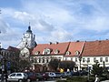 Polski: Ewangelicko-Augsburski Kościół w Kluczborku - wieża Deutsch: Die evangelisch-augsburgische Kirche in Kreuzburg (Kluczbork) - der Turm