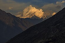 Malubiting from Skardu-Gilgit road at sunset.jpg