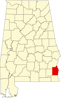 map of Alabama highlighting Henry County