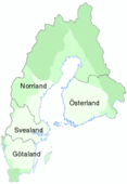 Sveriges landsdelar innan 1809