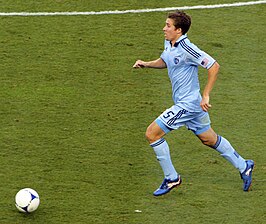 Matt Besler op 7 juli 2012 in een wedstrijd tegen Houston Dynamo