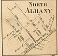 Map of North Albany in 1866
