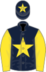 Dark blue, yellow star and sleeves