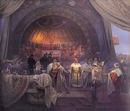 Mucha's The Slav Epic cycle No.5: King Přemysl Otakar II of Bohemia (1924)