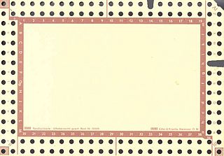 <span class="mw-page-title-main">Edge-notched card</span> Index card with notches to store data