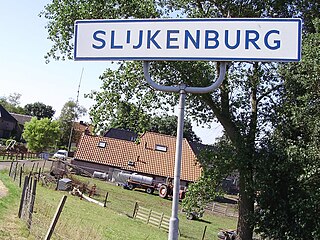 Slijkenburg Village in Friesland, Netherlands