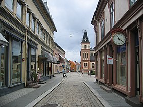 A rua Øvre Langgate em Tønsberg