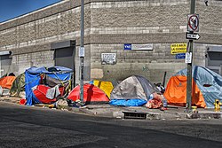 Skid row tents