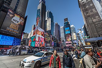 New York Police Department car in Times Square