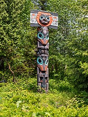 Vancouver (BC, Canada), Stanley Park, Totem poles, Chief Skedans mortuary totem pole (2022)