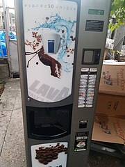 A coffee vending machine in Bulgaria